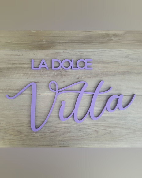 Nome de Parede Personalizado em mdf - La Dolce Vitta