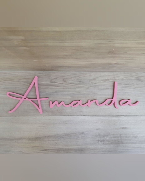 Nome de Parede Personalizado em mdf - Linha Aut - Amanda