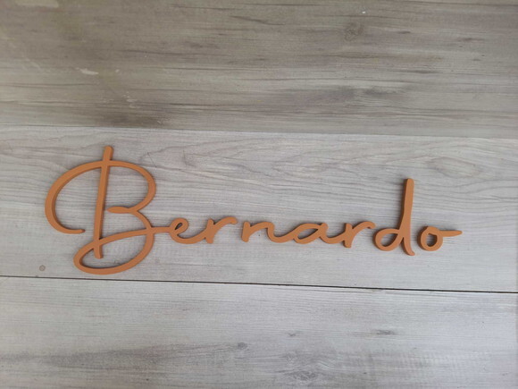 Nome de Parede Personalizado em mdf - Linha Aut - Bernardo