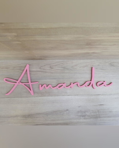 Nome de Parede Personalizado em mdf - Linha Aut - Amanda