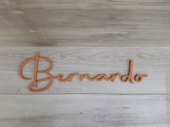 Nome de Parede Personalizado em mdf - Linha Aut - Bernardo