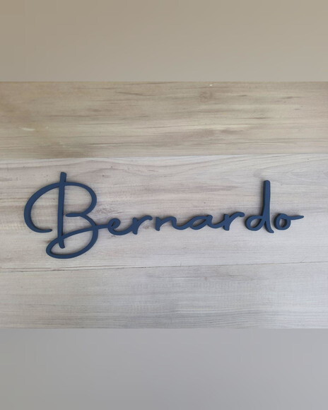 Nome de Parede Personalizado em mdf - Linha Aut - Bernardo