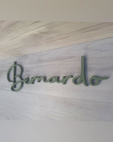 Nome de Parede Personalizado em mdf - Linha Aut - Bernardo