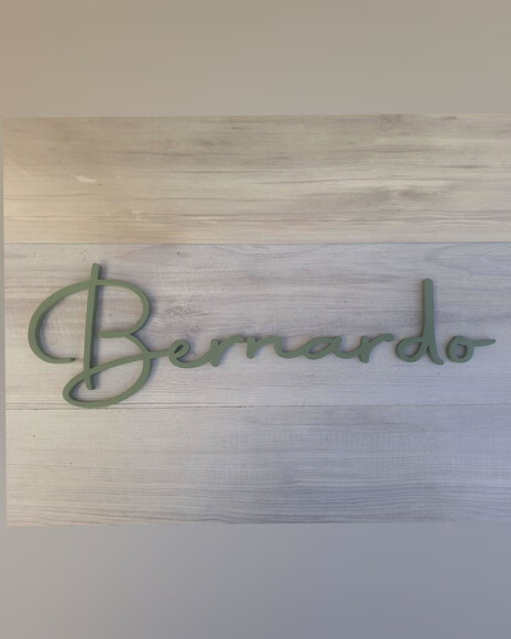 Nome de Parede Personalizado em mdf - Linha Aut - Bernardo