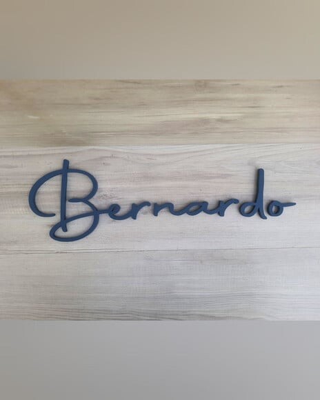 Nome de Parede Personalizado em mdf - Linha Aut - Bernardo