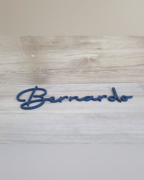 Nome de Parede Personalizado em mdf - Linha Aut - Bernardo