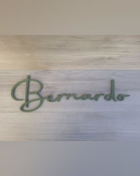 Nome de Parede Personalizado em mdf - Linha Aut - Bernardo