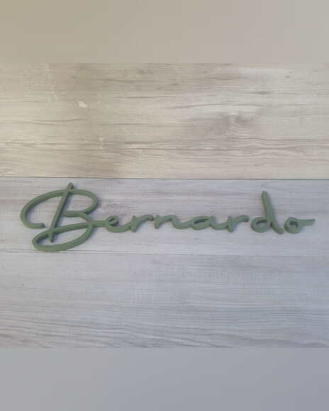 Nome de Parede Personalizado em mdf - Linha Aut - Bernardo