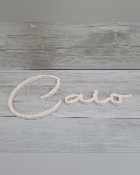 Nome de Parede Personalizado em mdf - Linha Aut - Caio