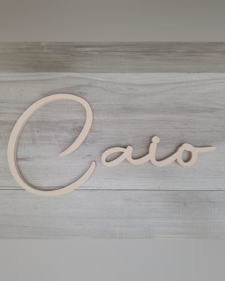 Nome de Parede Personalizado em mdf - Linha Aut - Caio
