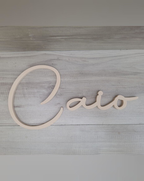 Nome de Parede Personalizado em mdf - Linha Aut - Caio