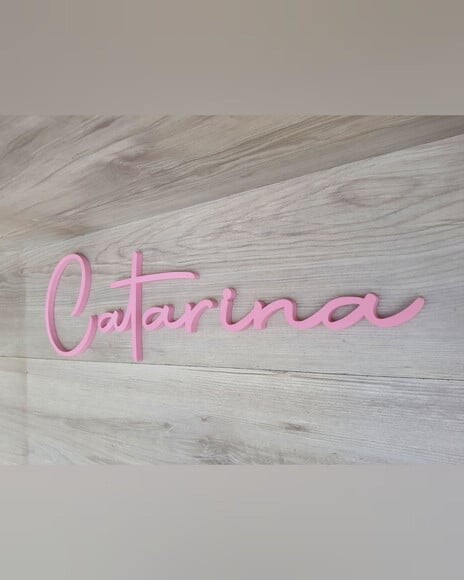 Nome de Parede Personalizado em mdf - Linha Aut - Catarina