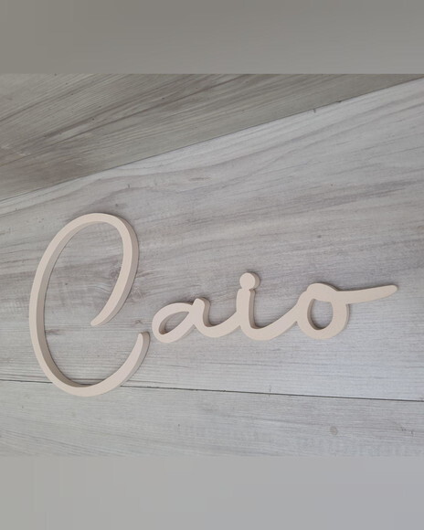 Nome de Parede Personalizado em mdf - Linha Aut - Caio