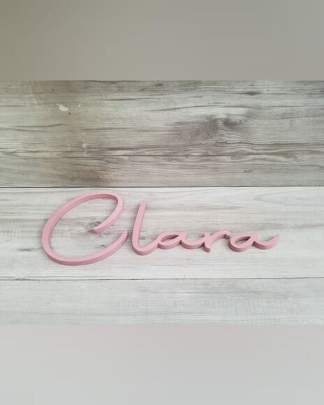Nome de Parede Personalizado em mdf - Linha Aut - Clara