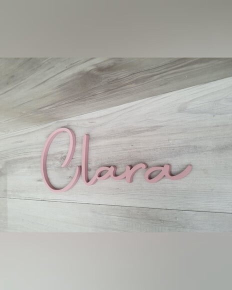 Nome de Parede Personalizado em mdf - Linha Aut - Clara