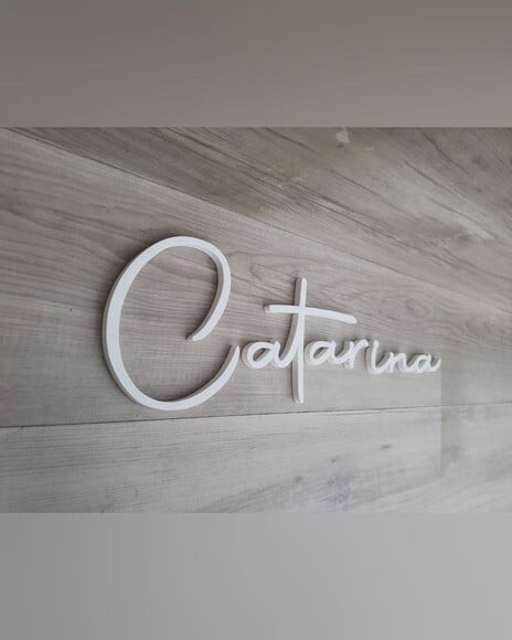 Nome de Parede Personalizado em mdf - Linha Aut - Catarina