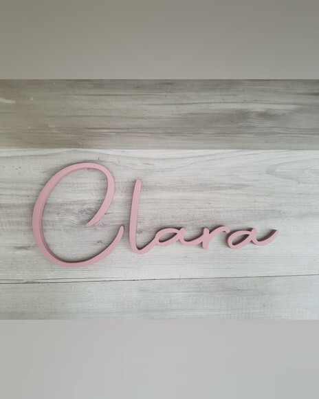 Nome de Parede Personalizado em mdf - Linha Aut - Clara