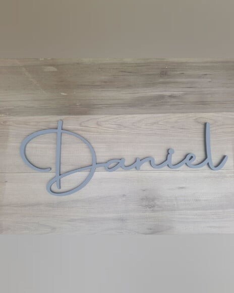 Nome de Parede Personalizado em mdf - Linha Aut - Daniel