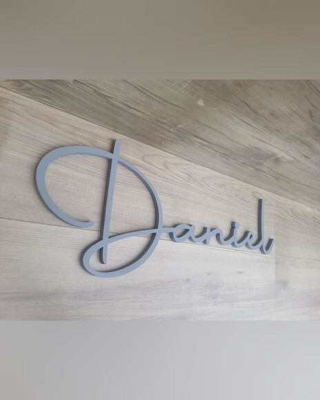 Nome de Parede Personalizado em mdf - Linha Aut - Daniel