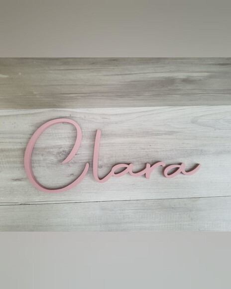 Nome de Parede Personalizado em mdf - Linha Aut - Clara