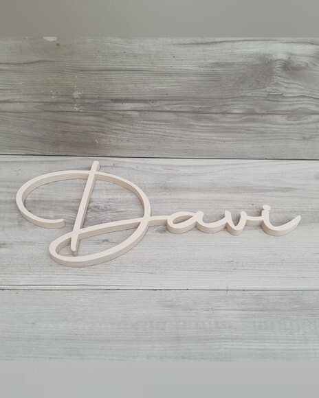 Nome de Parede Personalizado em mdf - Linha Aut - Davi