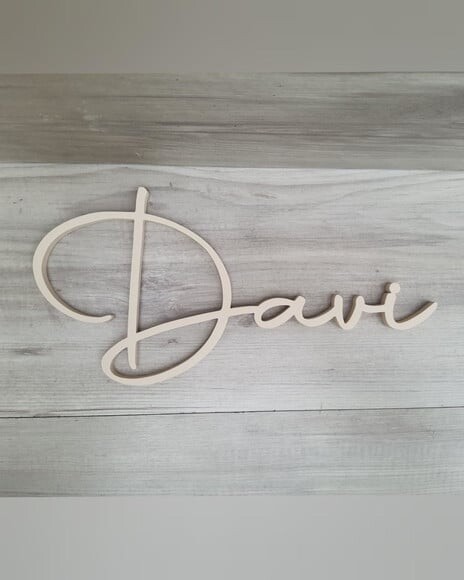 Nome de Parede Personalizado em mdf - Linha Aut - Davi