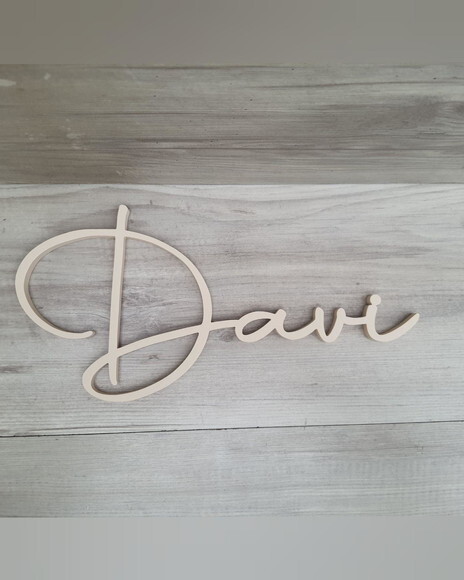 Nome de Parede Personalizado em mdf - Linha Aut - Davi