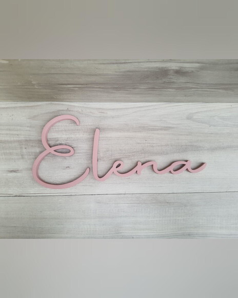 Nome de Parede Personalizado em mdf - Linha Aut - Elena