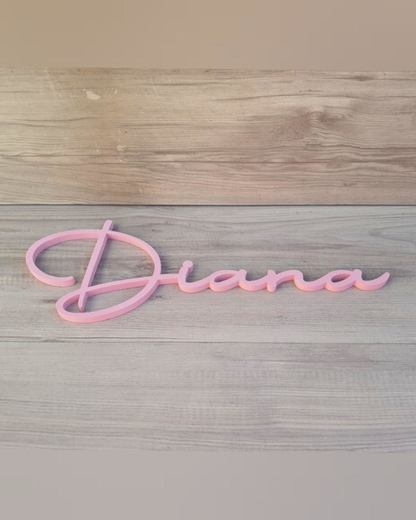 Nome de Parede Personalizado em mdf - Linha Aut - Diana