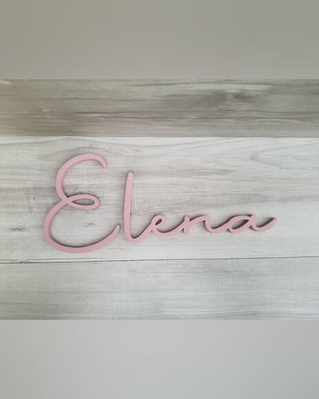 Nome de Parede Personalizado em mdf - Linha Aut - Elena