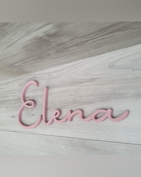 Nome de Parede Personalizado em mdf - Linha Aut - Elena