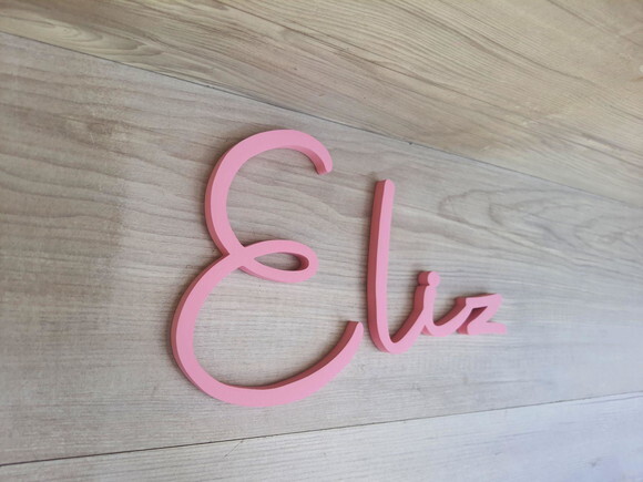 Nome de Parede Personalizado em mdf - Linha Aut - Eliz