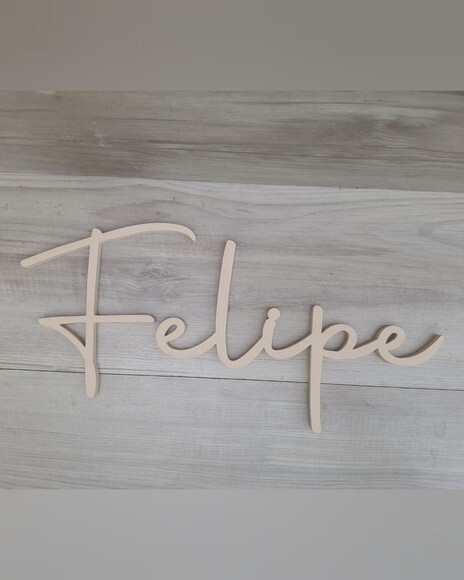 Nome de Parede Personalizado em mdf - Linha Aut - Felipe