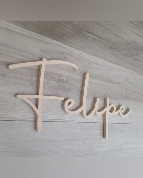 Nome de Parede Personalizado em mdf - Linha Aut - Felipe