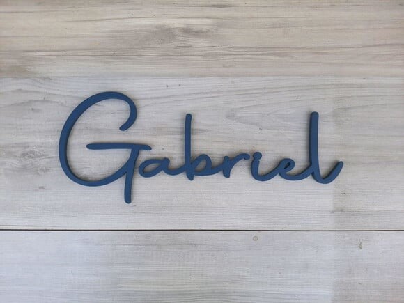 Nome de Parede Personalizado em mdf - Linha Aut - Gabriel