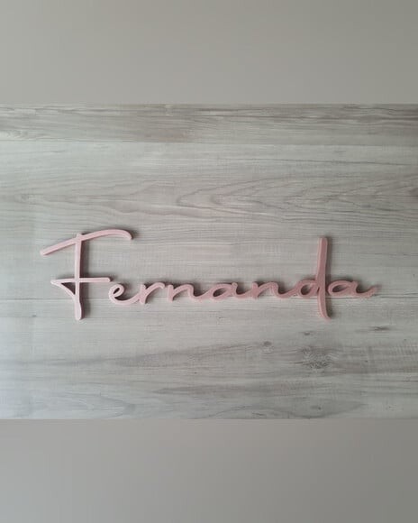 Nome de Parede Personalizado em mdf - Linha Aut - Fernanda