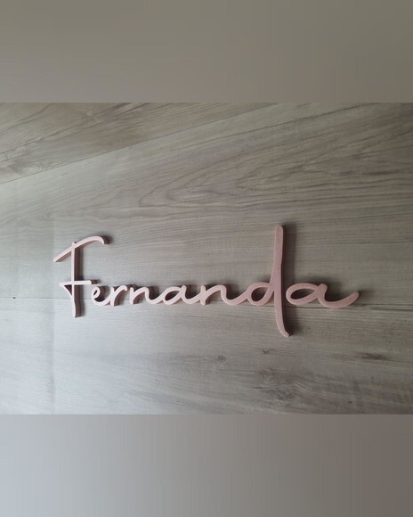 Nome de Parede Personalizado em mdf - Linha Aut - Fernanda