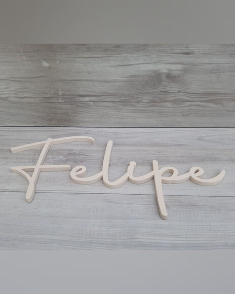 Nome de Parede Personalizado em mdf - Linha Aut - Felipe