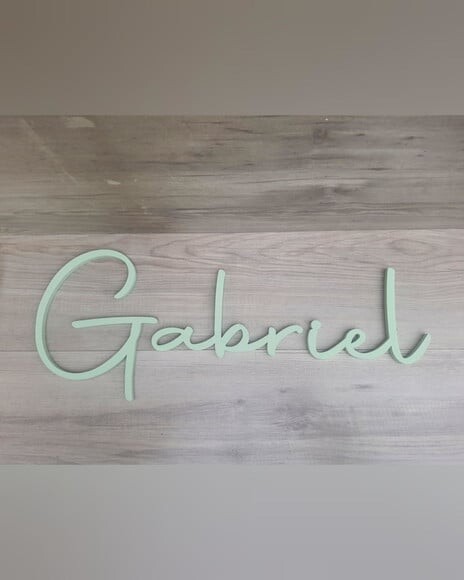 Nome de Parede Personalizado em mdf - Linha Aut - Gabriel