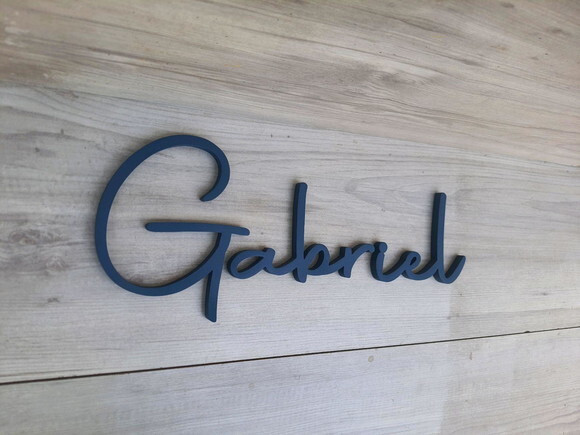 Nome de Parede Personalizado em mdf - Linha Aut - Gabriel