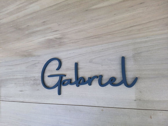 Nome de Parede Personalizado em mdf - Linha Aut - Gabriel