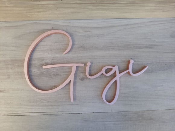 Nome de Parede Personalizado em mdf - Linha Aut - Gigi