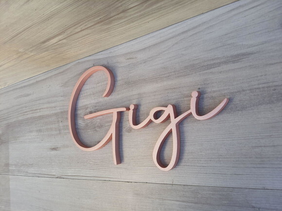 Nome de Parede Personalizado em mdf - Linha Aut - Gigi