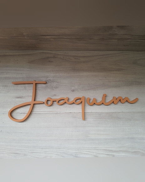 Nome de Parede Personalizado em mdf - Linha Aut - Joaquim