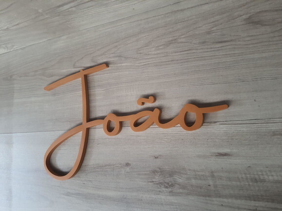 Nome de Parede Personalizado em mdf - Linha Aut - João