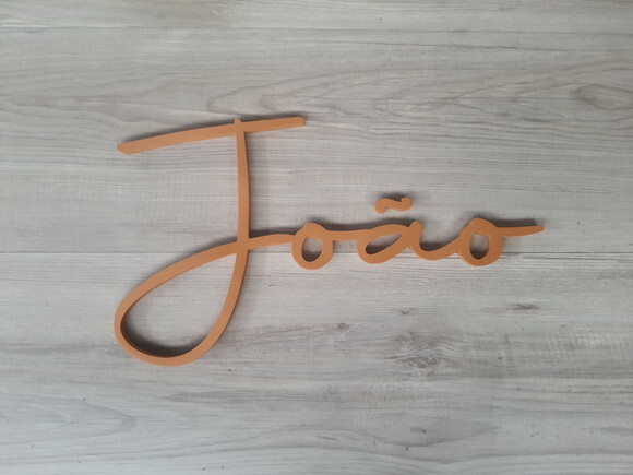 Nome de Parede Personalizado em mdf - Linha Aut - João