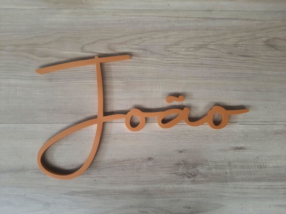 Nome de Parede Personalizado em mdf - Linha Aut - João