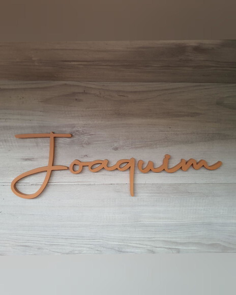 Nome de Parede Personalizado em mdf - Linha Aut - Joaquim