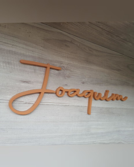 Nome de Parede Personalizado em mdf - Linha Aut - Joaquim