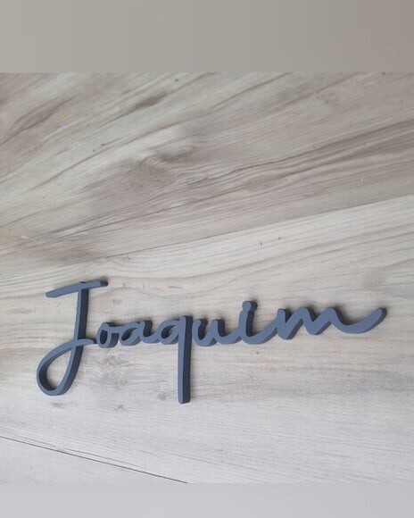 Nome de Parede Personalizado em mdf - Linha Aut - Joaquim